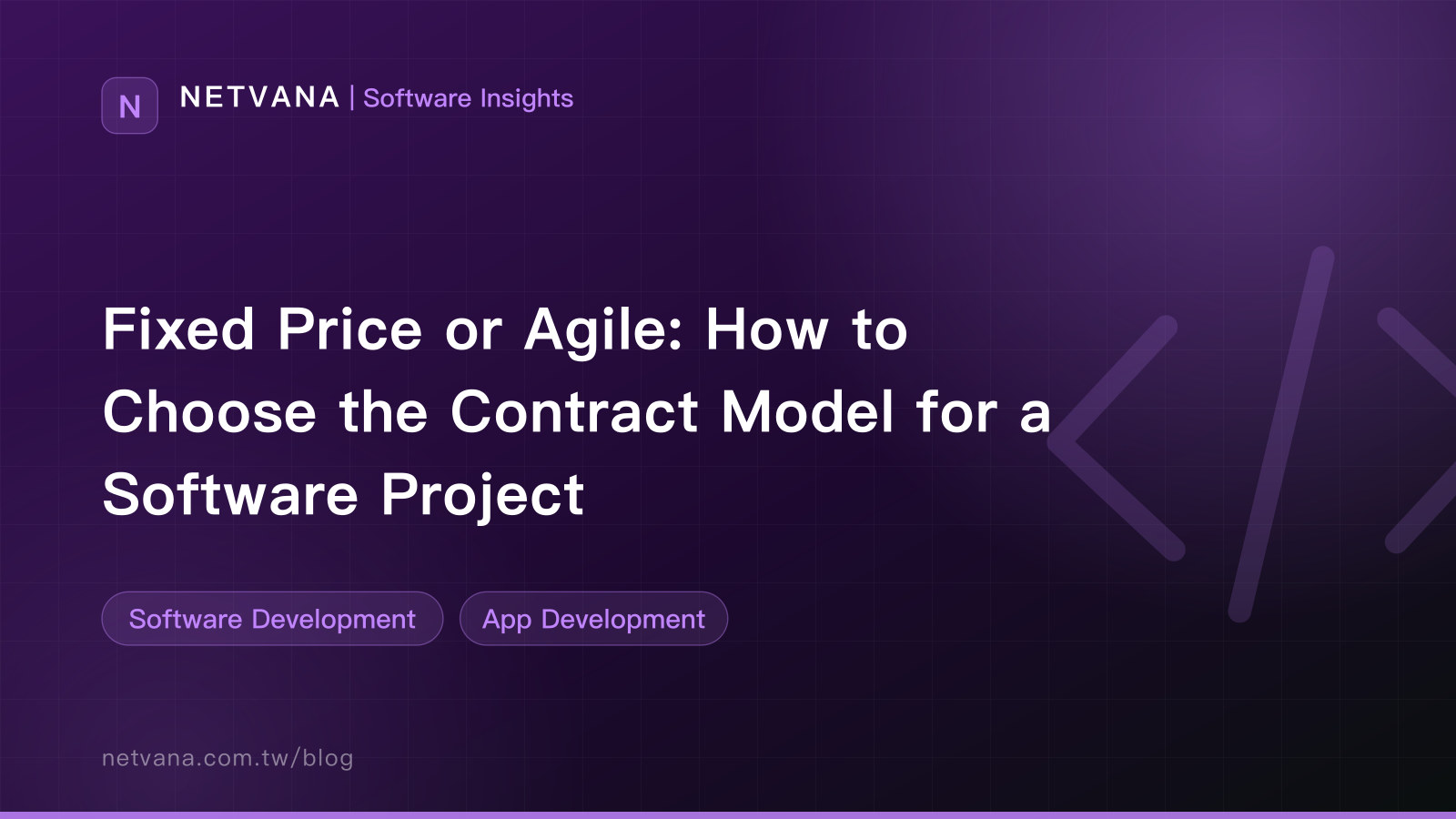 Fixed Price or Agile: How to Choose the Contract Model for a Software Project | NETVANA Software Insights article cover