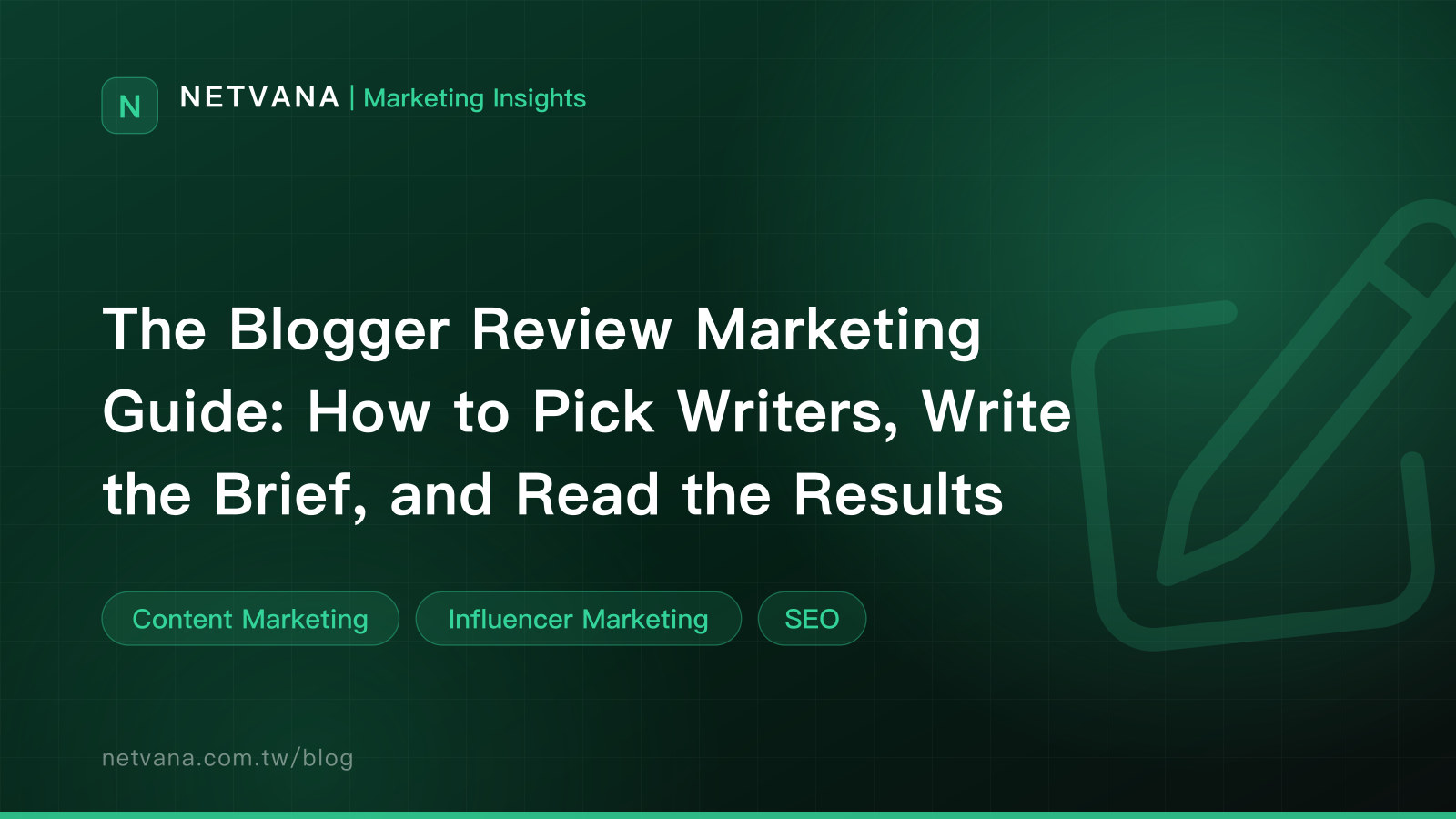 The Blogger Review Marketing Guide: How to Pick Writers, Write the Brief, and Read the Results | NETVANA Marketing Insights article cover