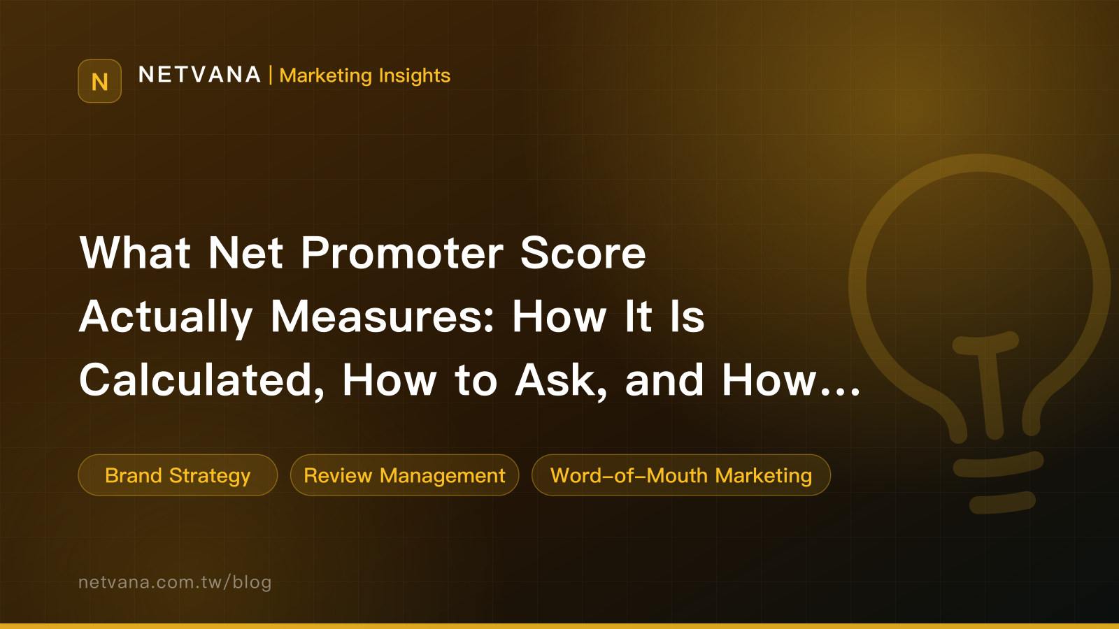 What Net Promoter Score Actually Measures: How It Is Calculated, How to Ask, and How It Relates to Word of Mouth | NETVANA Marketing Insights article cover