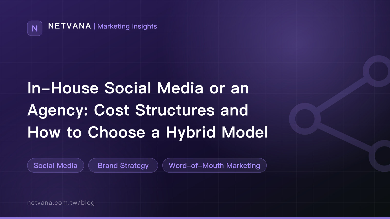 In-House Social Media or an Agency: Cost Structures and How to Choose a Hybrid Model | NETVANA Marketing Insights article cover